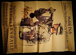 Altes MG34 Plakat, Riesig groß !!! Grenadier Rgt., kein UV leuchten, alt, WK2