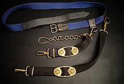 WK2 Kriegsmarine Dolch Gehänge m. Trageriemen, Matching, Bronze