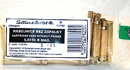 20 Stück S&B Sellier&Bellot Wiederladehülsen S+B 5,6x50R MAG NEU Messing Boxer o Zünder #V337092