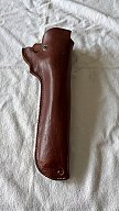braunes Lederholster für 8 3/8 Zoll Revolver für Rechtsträger, gebraucht