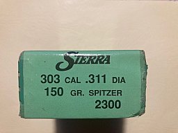 100 SIERRA Geschosse cal. .311 150 grs Spitzer für .303 Brit. und 7,62x54R