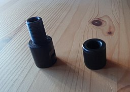 Adapter 1/2 28 UNF auf 1/2 20 UNF mit Gewindemutter