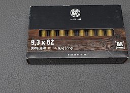 9,3x62 Munition RWS DK Doppelkern 14,6g 225gr 20 Schuss Versandkostenfrei