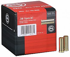 100 Stück NEUE GECO Wiederladerhülsen .38 SPECIAL (Boxerzündung) verpackt in 100er Box #2318137