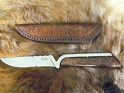 Sehr interessanter, origineller Jagdnicker von Brandstetter mit Wurzelholzgriff