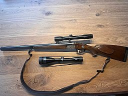 Heym Drilling (Biberschwanz) - 7x65, 16/70, ESL 22mag - 2xZeiss