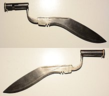Tüllenbajonett mit Kukri-Klinge, Indien