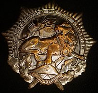 WK1 Kolonialabzeichen Afrika, Löwenorden, Ges.Gesch., Buntm. Geprägt