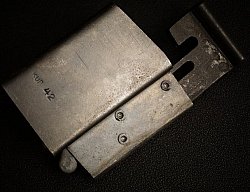 WH MP 38 u. 40 Magazinlader, Stahl, Prägetechnik, WK2