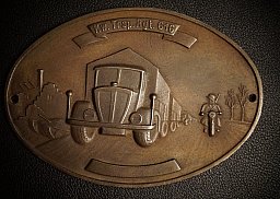 WH Panzer KRAD Transport Plakette, Kw.Trsp.Rgt.616, groß, Zink, WK2