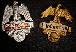 WH RESERVE Schilder, Infanterie und Reservemann, WK2