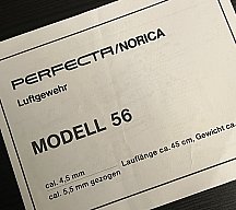 Bedienungsanleitung Original für Umarex / Norica/ Perfecta Modell 56 Luftgewehr