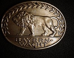 Freikorps Bayern Wacht, Ärmelschild, Alu geprägt, WK1