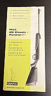Original Bedienungsanleitung Diana Modell 20 Classic und Modell 21 Panther