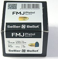 100 Stück S&B | Sellier&Bellot Geschosse #V319022 /6,35Browning/.25Auto - .251/6,38mm|50grs/3,3g FMJ
