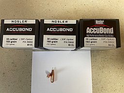 Kal. 30, 308 / 7,62 mm 165 gr / 10,7 g Nosler AccuBond Geschosse