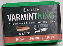 100St. SIERRA .30(.308Dia.) - 110 - HP - Varminter -#2110 - Versand ab 6,40€