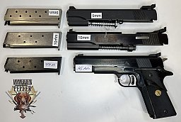 Colt Gold Cup MK IV .45 Auto + Peters Stahl 10mm Auto + Frankonia 9mm Luger – 3-Kaliber-Set!
