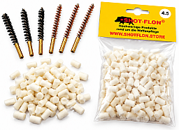 Reinigungsset 4.5 mm -200 St. Filzreiniger -Je 3 St. Bronze- u. Kunststoffbürsten