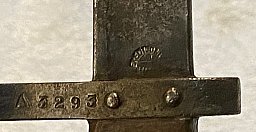 RAR Bajonett für das griechische Mannlicher-Gewehr 1903 an, Hersteller „EREDI GNUTTI BRESCIA“.