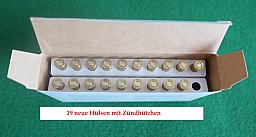 19 Stück NEUE .22-Hornet - RWS Hülsen mit Zündhütchen