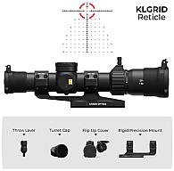 Arken EP-8 LPVO 1-8x28 KLGRID MIL Montage sowie Flip Caps im Lieferumfang