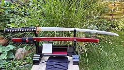 Samurai Schwerter Dragon Samurai Katana - scharf, echt & handgeschmiedet - gefaltetes Katana Schwert