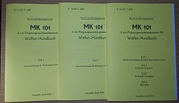 3 Hefte Beschreibung Maschinenkanone MK 101 (Teil 1-6) Luftwaffe 1942