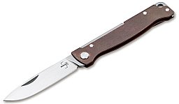 1 x BÖKER Plus Taschenmesser 01BO852 ATLAS COPPER Kupfergriffe Gentlemenmesser 7cm Klinge 12C27 Stah