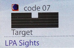 1 x LPA TPU87BZ TARGET Kimme / Sportvisierung für CZ Pistole P10 CZ-P10 > schwarze Kimme ohne Korn