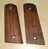 NEUE Griffschalen THE REBEL für 1911 Nußbaum dunkel glatt für Magazintrichter beidseitige Sicherung