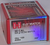 100St. Hornady Geschosse .30(.308Dia.) - 225 - ELD-MATCH - #30904