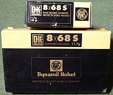 RWS 8x68S mit 11,7 g Doppelkerngeschoß