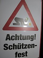 WARNUNG !!! - Schützenfest auf Blech 20x30 cm