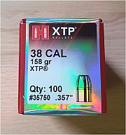 500 Geschosse Hornady .357 158 gr XTP / HP