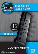 Magazin für GLOCK 43x/G48 , 15 Schuss,aus Metal , NEU von WF-SPORTS