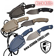 Neck Knife Messer -SCHWARZ- | sehr scharf | Survival Outdoor Messer | Alltagshelfer