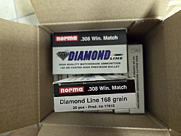 143 Norma Patronen in 308 Diamond Line Match 168 gr