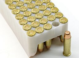50 Schuss GECO .357 Magnum FMJ Flat Nose Vollmantel Flachkopf Munition 158gr 10,2g Revolverpatronen
