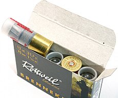 5 Schuss Jagd Schrotpatronen FLG Slug Flintenlaufgeschoss ROTTWEIL BRENNEKE 12/70 31,5 FLG MAGNUM