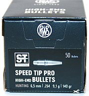 50 Stück NEUE RWS Geschosse - Speed Tip Professional .264 6,5MM 6.5 - 9,1g / 140gr | hohe Präzision!