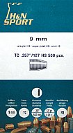 500St. H&N Geschosse .357 TC HS 127grs - 9MM | Haendler&Natermann High Speed | Bleigeschosse, Flach