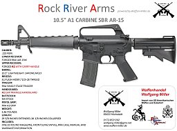 AR15 Retro A1 Carbine SBR Rock River Arms .223Rem. Neu Colt M16