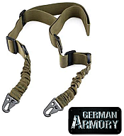Bungee Sling 2 Punkt Gewehrgurt, Gewehrriemen elastisch schwarz khaki grün AR15 AR10 tactical