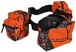 1 x J.P. SAUER & SOHN Jagdgurt Gürteltasche ORANGE Länge - 130cm | 3 geräumige wasserdichte Taschen