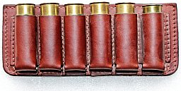Hochwertiges GÜRTEL PATRONENETUI für 6 Schrotpatronen aus Leder