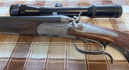 Historischer Hahndrilling von J.Landauer München 8x57 IR mit Einstecklaul
