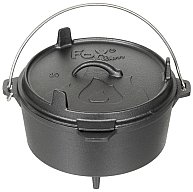 Feuertopf / Dutch Oven - Gusseisen - ca. 5,7 L - zum Kochen und Backen im Lagerfeuer / Glut