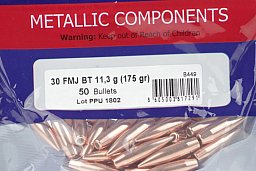 PPU Geschosse .30 - .308 in 175 Grain / 11,34 Gramm FMJ BT - 50 St. #B-449