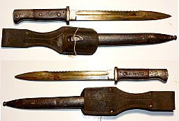 Bajonett 98kurz mit Sägerücken, 1. Weltkrieg